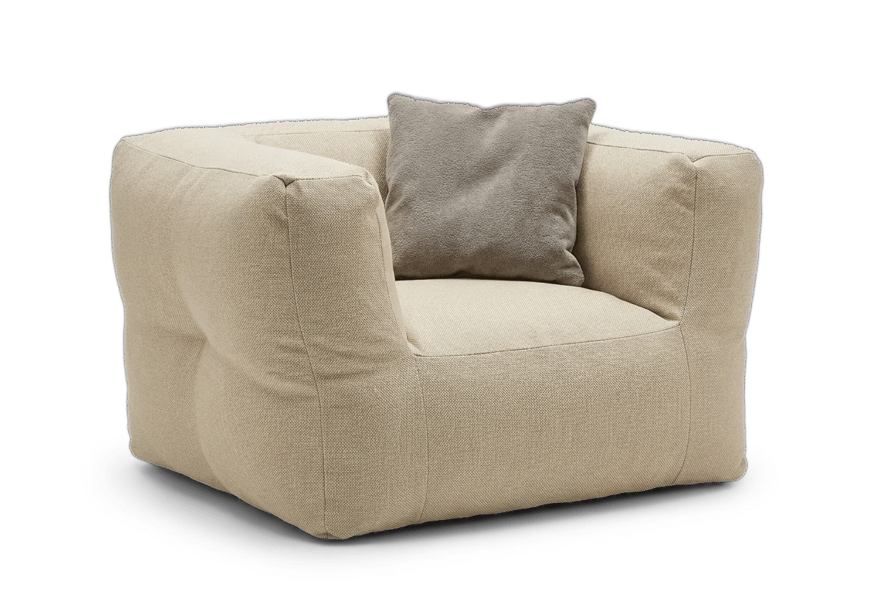 NOMAD loungefauteuil in zandkleurige outdoorstof